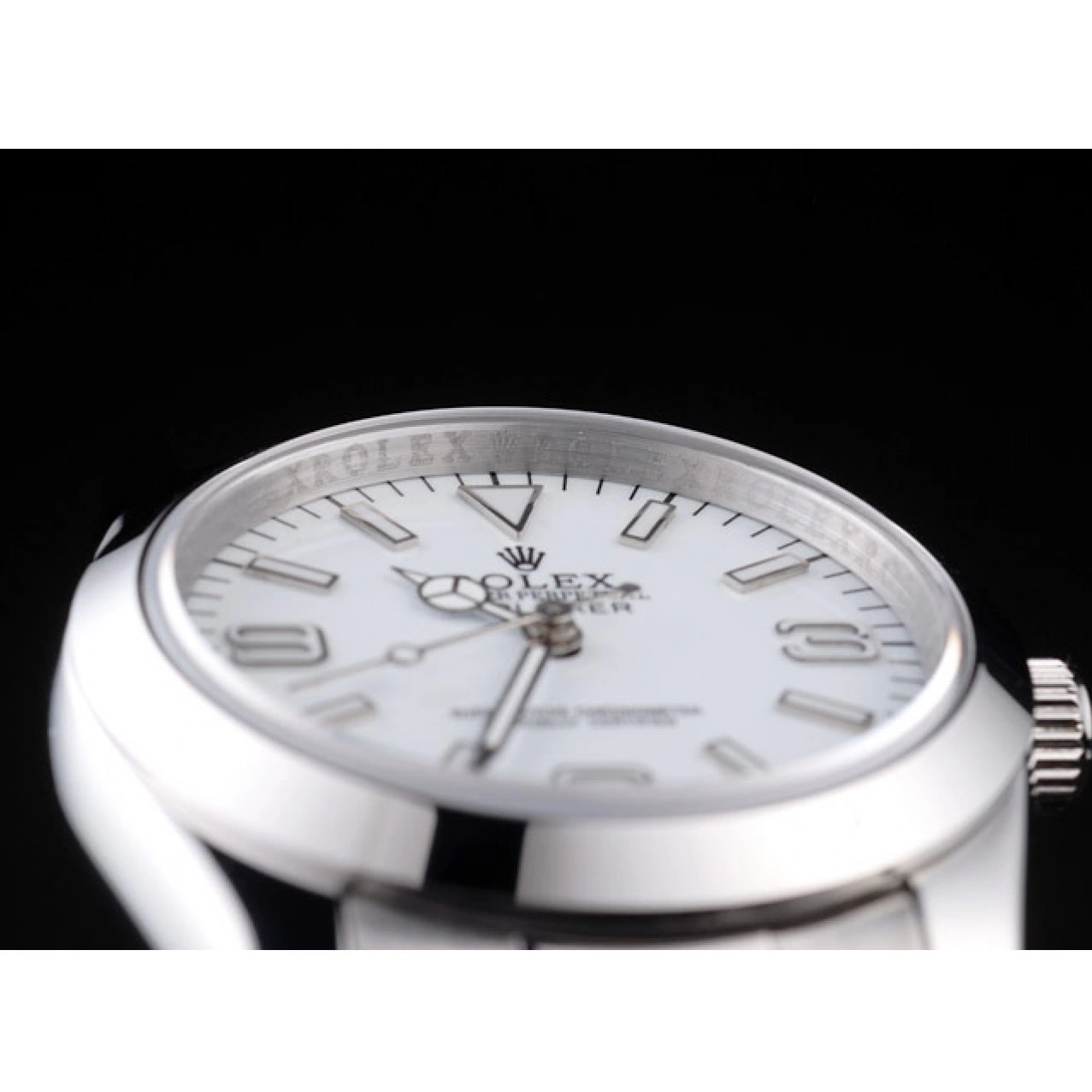 Best AAA Replica Sites 98086 Steel White Stainless Polished Rolex Explorer Dial 0730